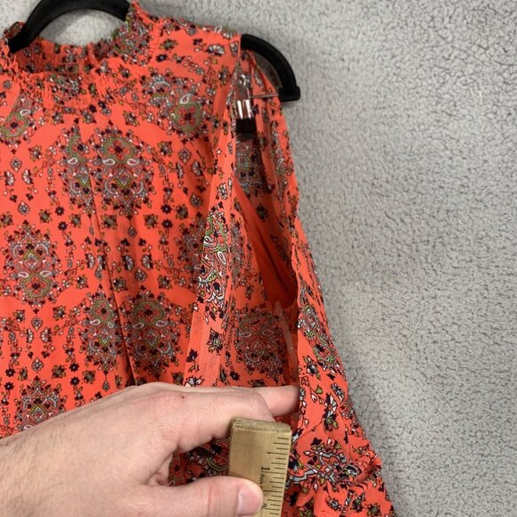 Speechless Women’s Blouse Shirt Top Size XL Peasant Boho Top Mix Print L/S - Picture 5 of 13